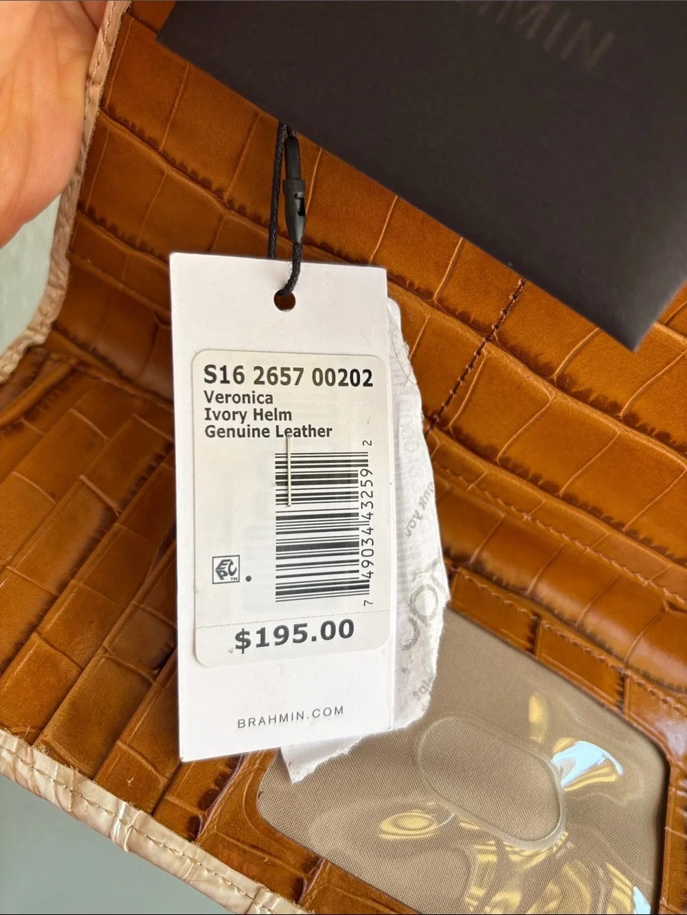 Brahmin Veronica ivory helm leather Wallet